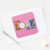 ゲームバレーボールのママLeopardの愛のために スクエアシール (封筒)