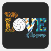 ゲームバレーボールのママLeopardの愛のために スクエアシール (正面)