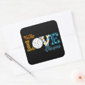 ゲームバレーボールのママLeopardの愛のために スクエアシール (封筒)