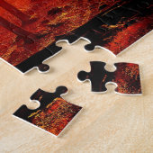 ゲームパズル – 日没の森のシーン ジグソーパズル (側面)