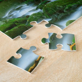 ゲームパズル – 緑豊かなフォレストクリークシーン ジグソーパズル (側面)