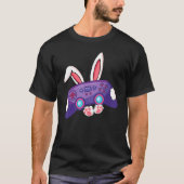 ゲームパッドBunny耳イースターデー2022ビデオゲーム Tシャツ (正面)