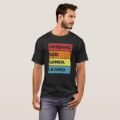 ゲームパパ夫パパゲーマーレジェンドゲーマーゲーム Tシャツ (正面フル)