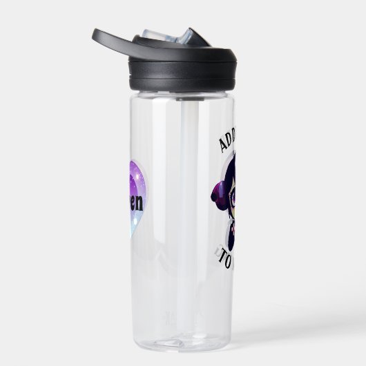 ゲームパーソナライズされたかわいいガールゲーマー中毒 ウォーターボトル (右面)