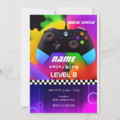 ゲームパーソナライズされたの誕生日の招待状 招待状 (正面)