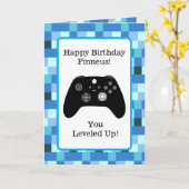 ゲームパーソナライズされたをテーマにした少年の誕生日カード カード (黄色い花)