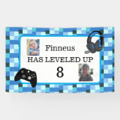 ゲームパーソナライズされたをテーマにした青 横断幕 (横)