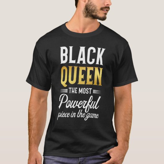 ゲームヒスターで最も強力な黒女王 Tシャツ (正面)