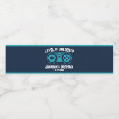 ゲームビデオゲームテーマゲーマーボーイバースデーパーティー ペットボトルラベル (シングルラベル)