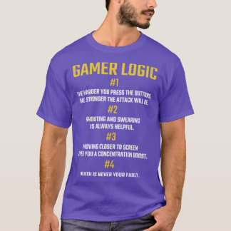 ゲームファン用ゲーマーロジックレトロビデオゲームファン Tシャツ
