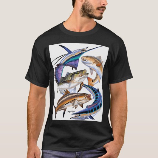 ゲームフィッシュコラージュ Tシャツ (正面)