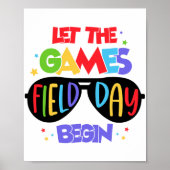 ゲームフィールドの日を学校の最後の日に開始する ポスター (正面)