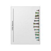 ゲームプレイヤー虹の色チェスの駒のノート ノートパッド (回転)