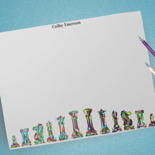 ゲームプレイヤー虹の色チェスの駒のノート ノートパッド