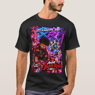 ゲームプレイXR アニメ ボス キング ネオンシティ Tシャツ