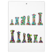 ゲームプレーヤーレインボーチェス駒カスタム文字 クリップボード (裏面)