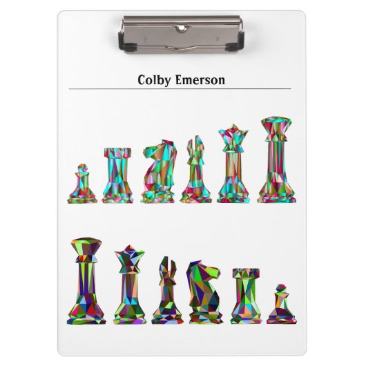 ゲームプレーヤーレインボーチェス駒カスタム文字 クリップボード (正面)