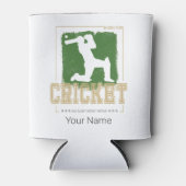 ゲームプレー生まれヤーとコーチのためのクリケットバットマン 缶クーラー (正面)