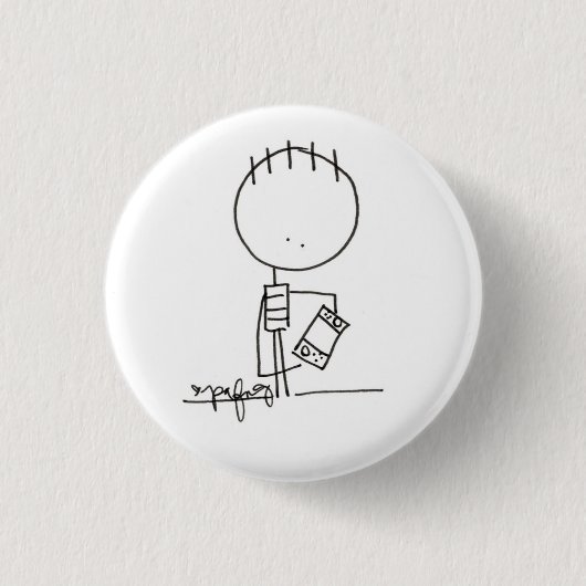 ゲームボタン 缶バッジ (正面)