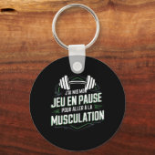 ゲームボディビルビデオゲームギークゲーマーギフト キーホルダー (正面)