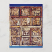 ゲームボード、フィールドとフォレストの動物 ポストカード (正面)