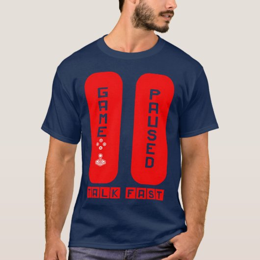 ゲームポーズダルクおもしろい速 Tシャツ (正面)