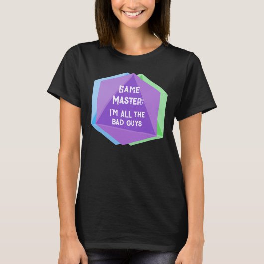 ゲームマスター私はすべて悪い人 Tシャツ (正面)