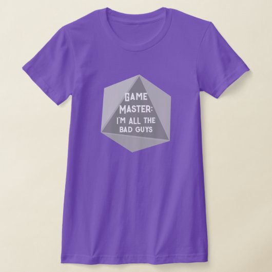 ゲームマスター私はすべて悪い人 Tシャツ (レイダウン)