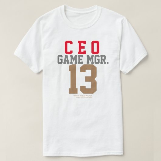 ゲームマネージャーCEO Tシャツ (デザイン正面)