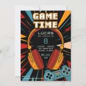 ゲームモダンおもしろい誕生日招待状 シーズンカード (正面)