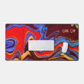 ゲームモダンオン抽象芸術動揺してゲーマ デスクマット (キーボード&マウス)