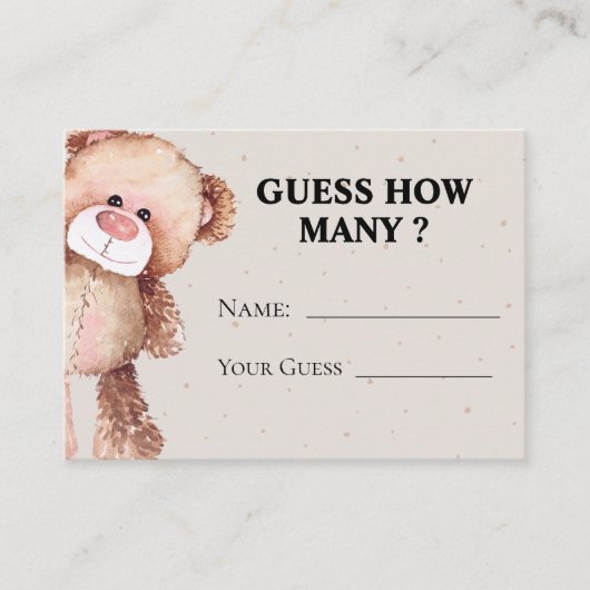 ゲームモダンカードの数を推測するのをほぼ待つことができる エンクロージャーカード (正面)