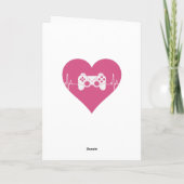 ゲームモダンコントローラバレンタインデーのゲーマー カード (裏面)