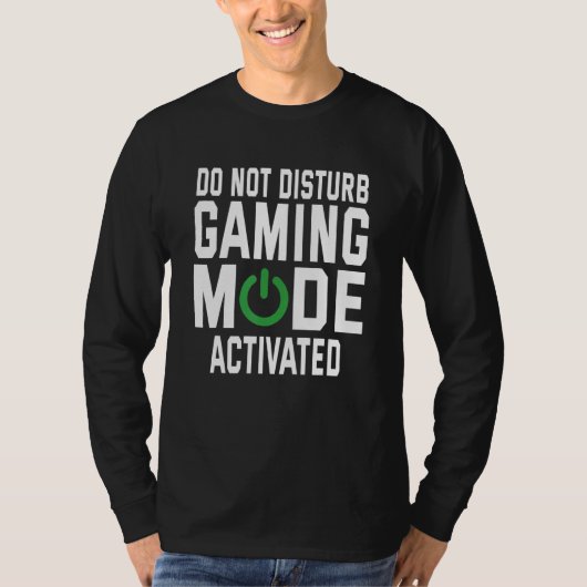ゲームモードを乱さないアクティブ化されたビデオゲームPl Tシャツ (正面)