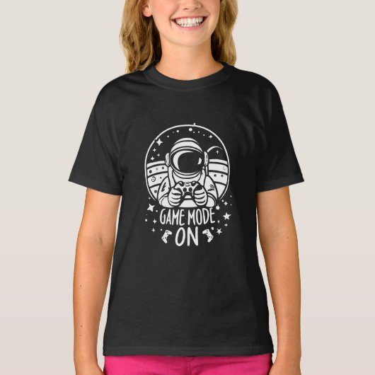 ゲームモード宇宙飛行士 Tシャツ (正面)