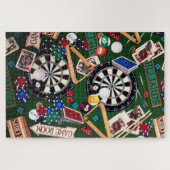 ゲームルームのビリヤード ジグソーパズル (横)