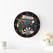 ゲームルームのビリヤード ラージ壁時計 (ホーム)