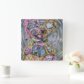 ゲームルームの時計 スクエア壁時計 (ホーム)