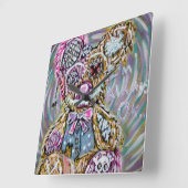 ゲームルームの時計 スクエア壁時計 (傾斜)