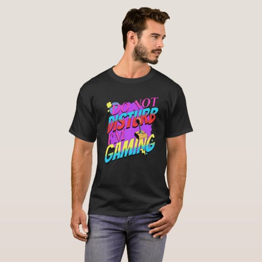 ゲームレトロ80sがゲームの邪魔にならない tシャツ (正面フル)