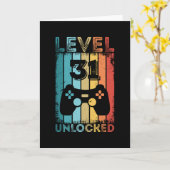 ゲームレベル31ロック解除済み31誕生日ギフトゲーマー カード (黄色い花)