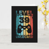 ゲームレベル39ロック解除39番目の誕生日ギフトゲーマー カード (黄色い花)