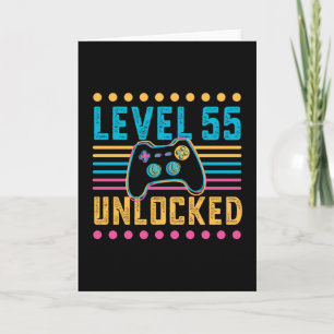 ゲームレベル55アンロック55誕生日ゲーマーギフト カード