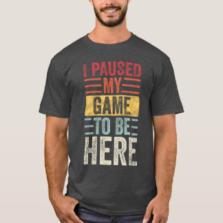 ゲーム一時停止中だよ 面白い レトロ ヴィンテージ ビデオ Tシャツ
