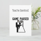 ゲーム一時停止中の新婦と新郎 招待状 (スタンド正面)