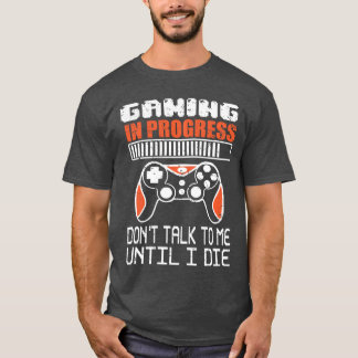 ゲーム中です 終わるまでしゃべらないでね 面白い Tシャツ