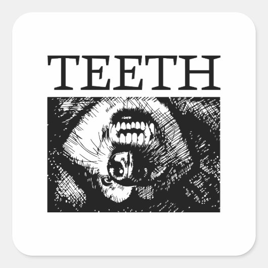 ゲーム中に微笑むハスキーの鼻先。 スクエアシール (正面)