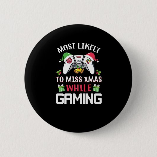 ゲーム中に恋しく思クリスマスが発生する可能性が高い 缶バッジ (正面)
