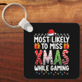 ゲーム中に恋しく思クリスマスに最も近遊い キーホルダー (正面)