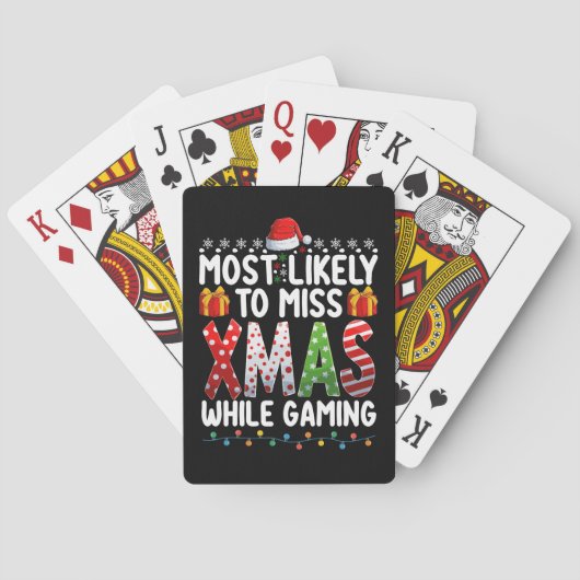 ゲーム中に恋しく思クリスマスに最も近遊い トランプ (裏面)